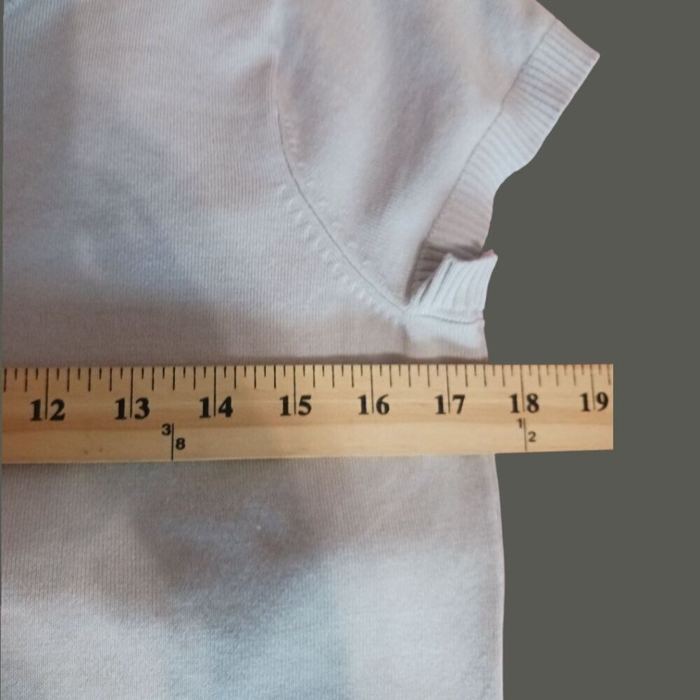 Calvin Klein Womens Short Sleeve Knit Top Silver PMedium - Picture 4 of 8